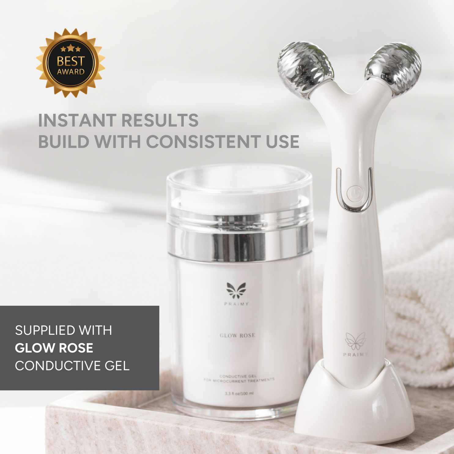 Professional-grade microcurrent facial at home with AMREETA