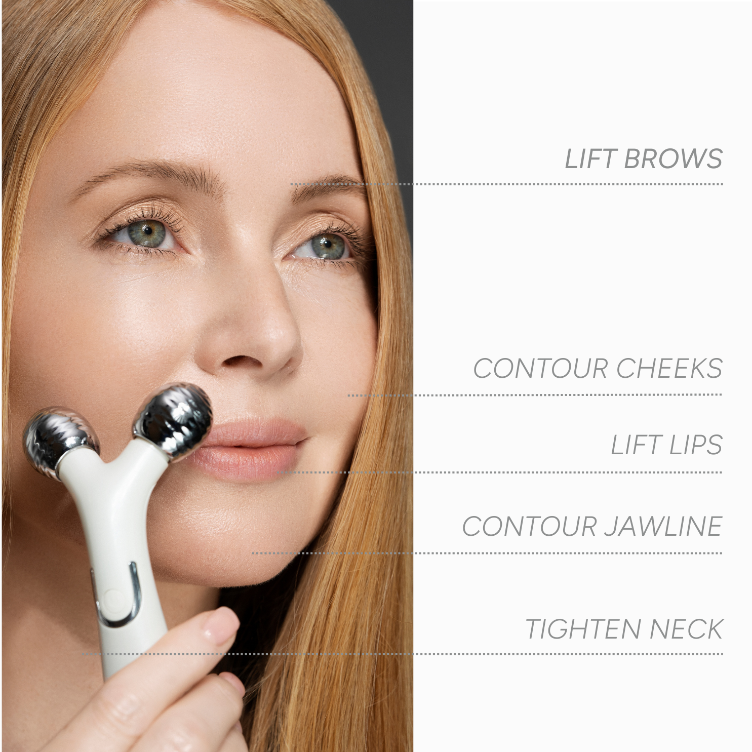 Facial contouring and lifting with AMREETA device